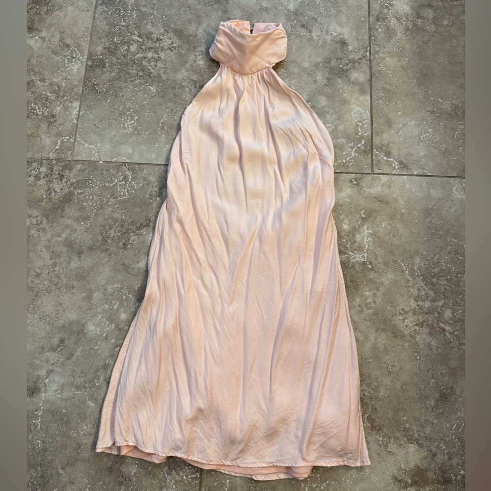 Lovers + Friends Blush Backless Halter Dress